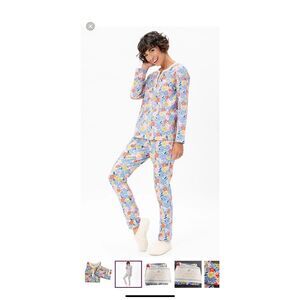 Rock Flower Paper Organic Cotton Floral Pajama Loungewear Set XL